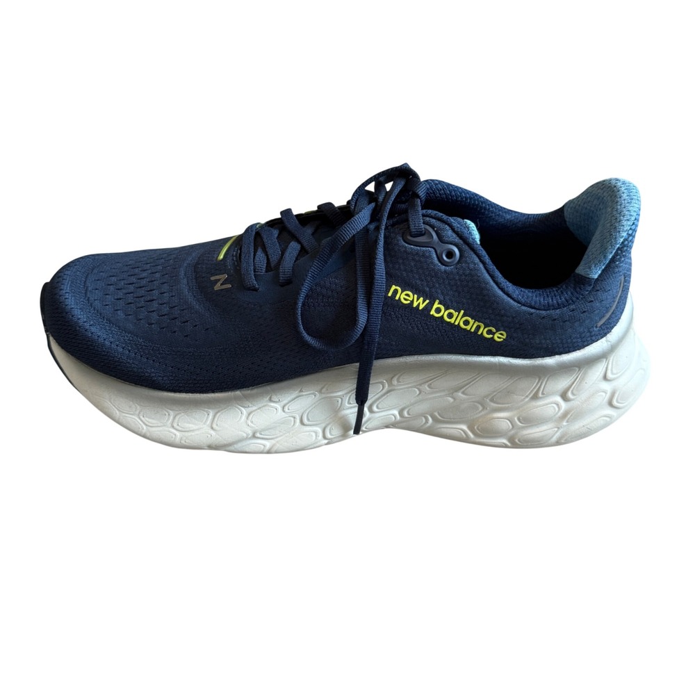 New Balance Fresh Foam X More V4 Men's Running Shoes Size 9 2E Blue/Yellow Med/D - Picture 7 of 8